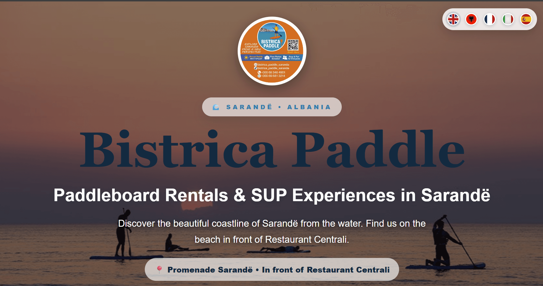 Pamje e faqes së webit Bistrica Paddleboard