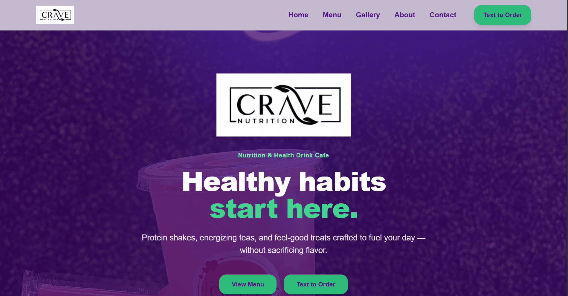 Pamje e faqes së webit Crave Café